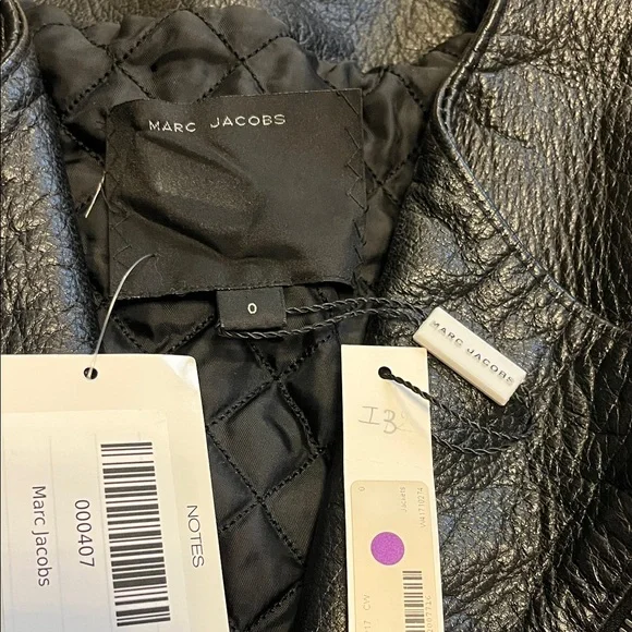 Marc Jacob’s Black Leather moto Jacket with real fox Fur Accents - Picture 4 of 10